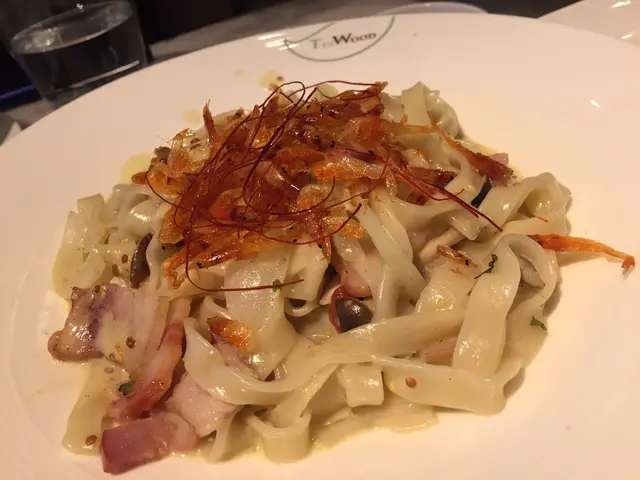 櫻花蝦培根芥末奶油手作麵