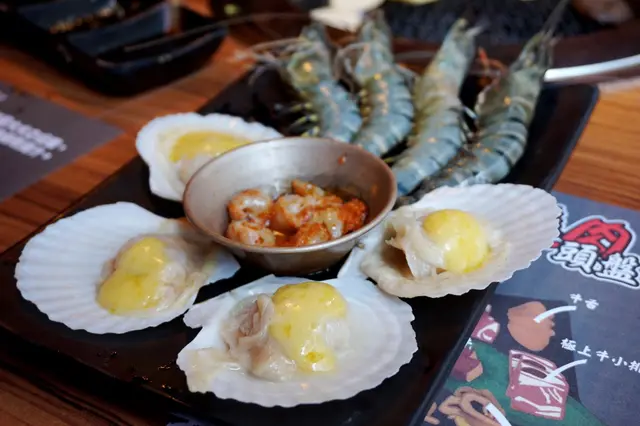 帆立貝、虎蝦、墨魚咀