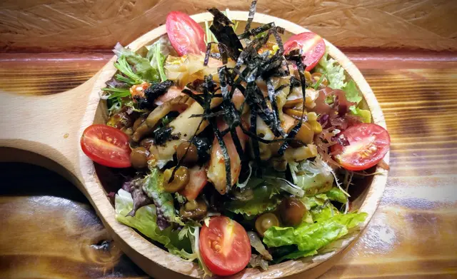 滑子菇蟹肉沙律