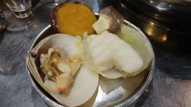 大花蛤、新鮮花尾龍躉、日本番薯