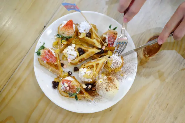 桂花珍珠牛乳窩夫