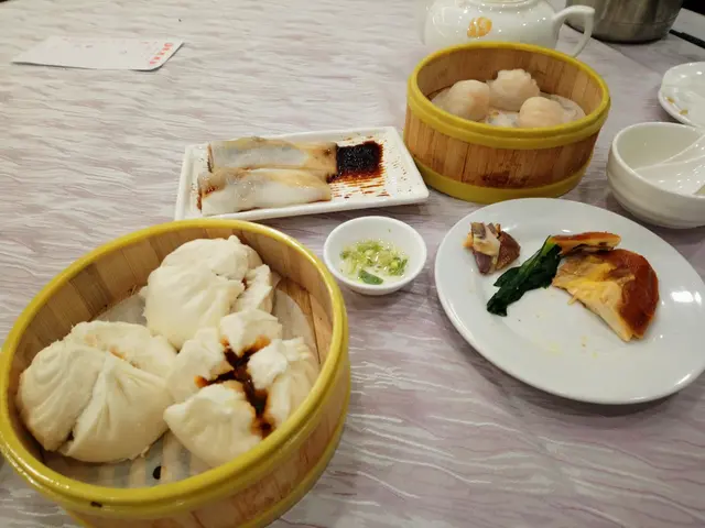 [左]蜜汁叉燒包(小點)，
[右]水晶鮮蝦餃(特點)