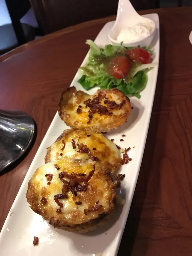 美式芝士煙肉焗薯皮