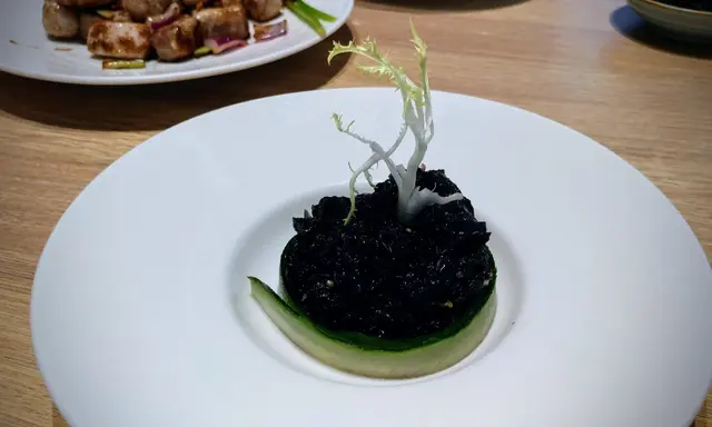 蝦苗拌頭水紫菜