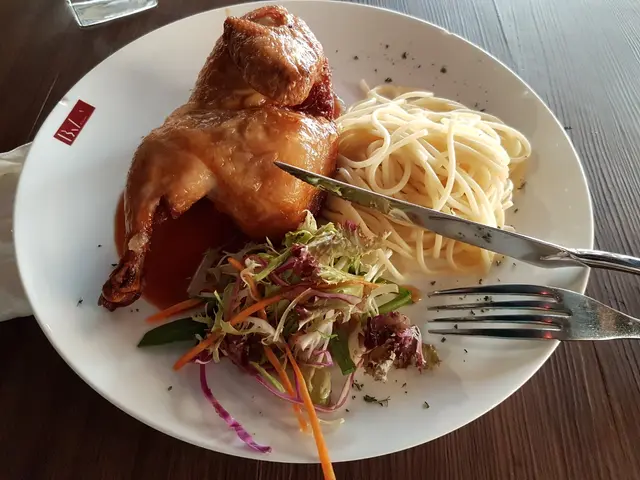 美式烤雞（半隻）配意粉