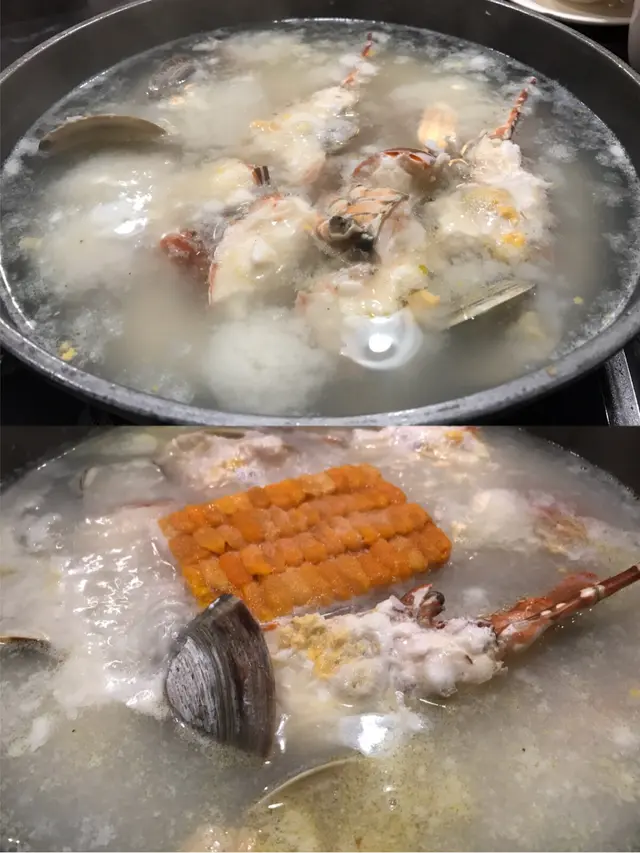 原隻大蜆龍蝦粥