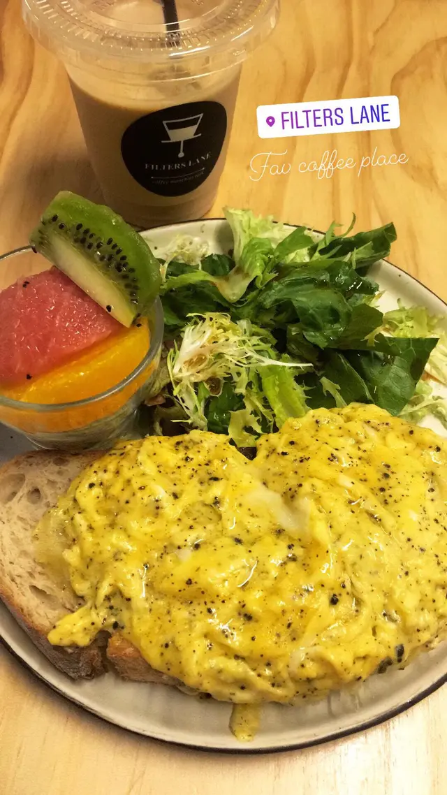 Truffle  eggs  on  toast  