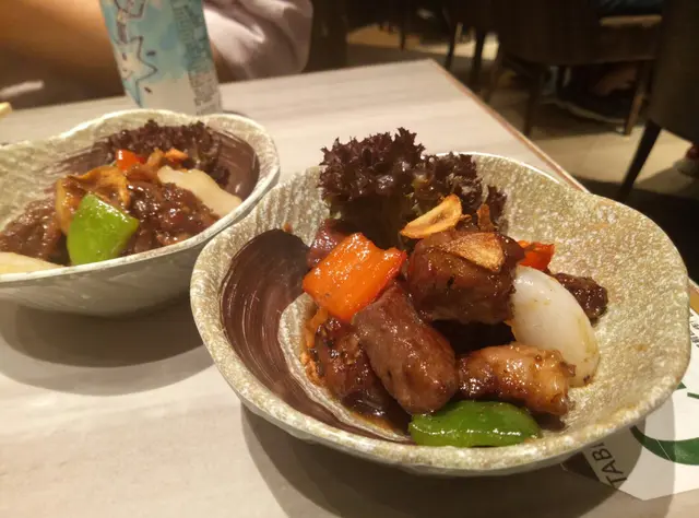 一口牛柳粒
