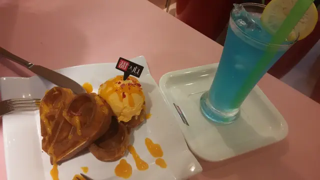 芒果窩夫&凍飲藍天海洋