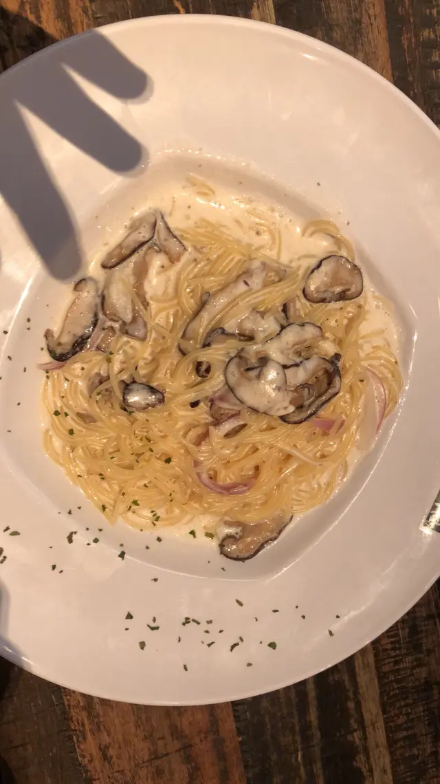 忌廉蘑菇天使麵