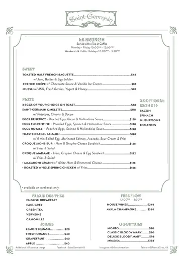 Brunch Menu