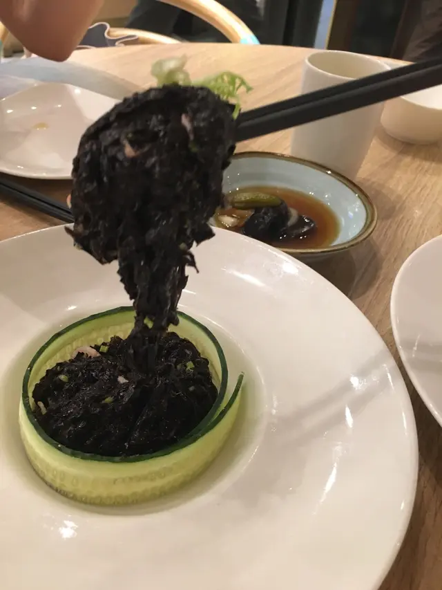 蝦苗拌頭水紫菜