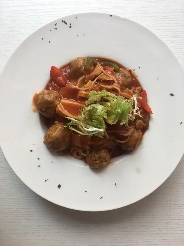 意式肉丸配天使麵