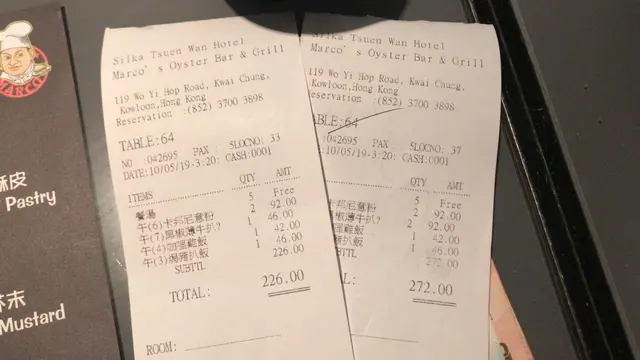 proof of visiting and poor service