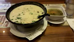 香茜蚝仔肉碎大地鱼汤饭+例汤