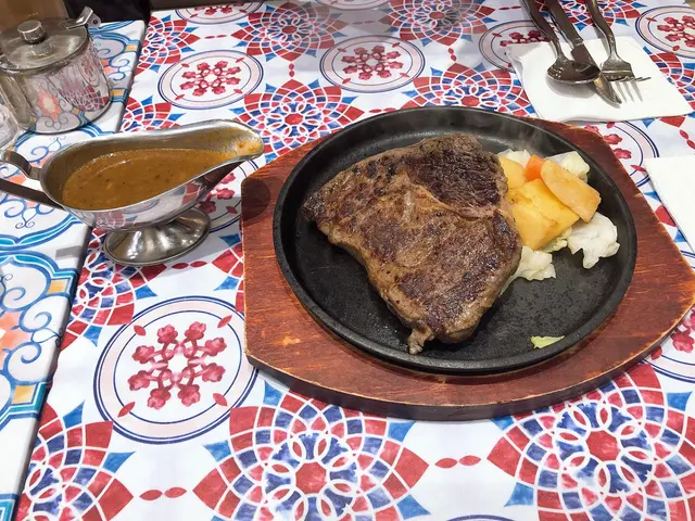 鐵板餐: 紐西蘭肉眼扒 