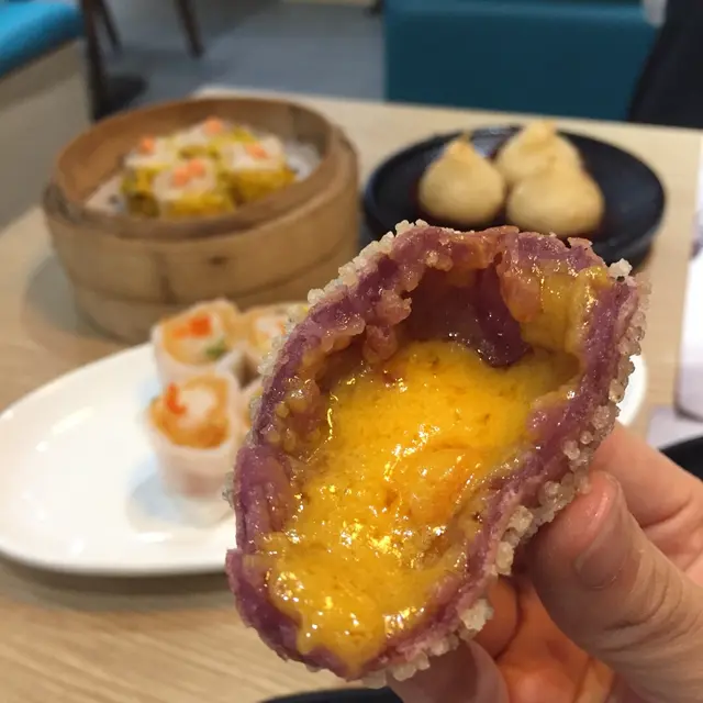 紫薯流汁煎堆仔