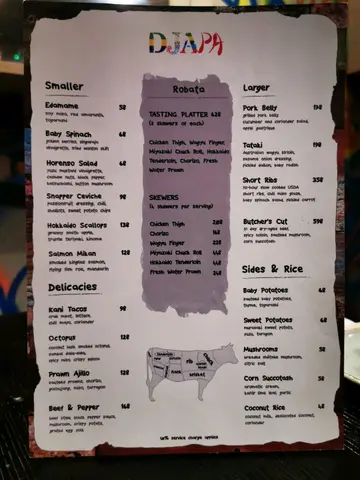 Update A la carte Menu