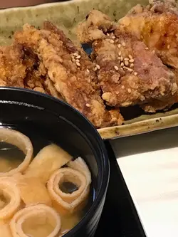 炸雞  x  麵豉湯