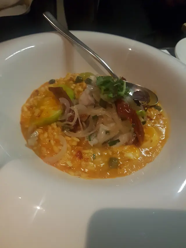 Poached Giant Grouper Fillet Risotto