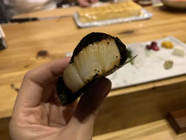 燒帶子配上脆身紫菜