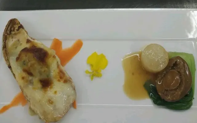 baked oyster & stew dried abalone