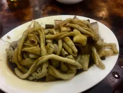 鹅肠，猪腩肉双拼