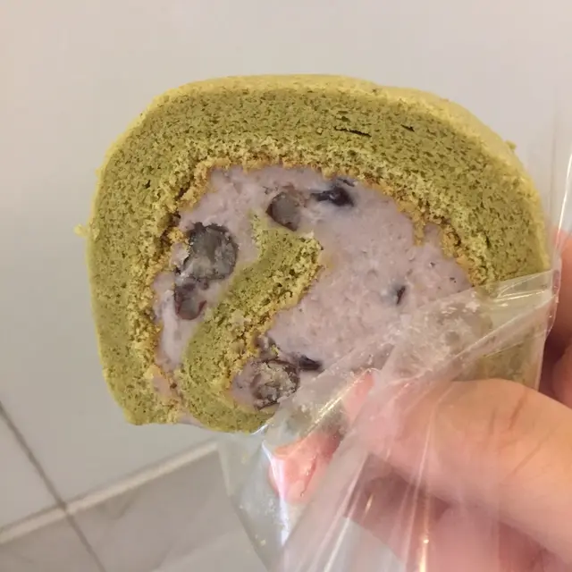 抹茶紅豆芋泥切卷