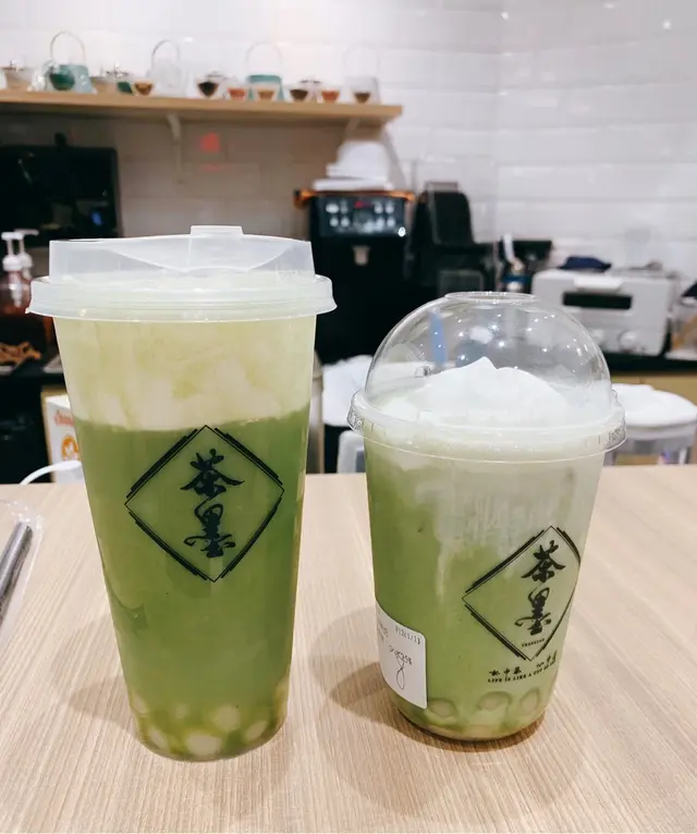 麻糬抹茶鮮奶(換豆奶)