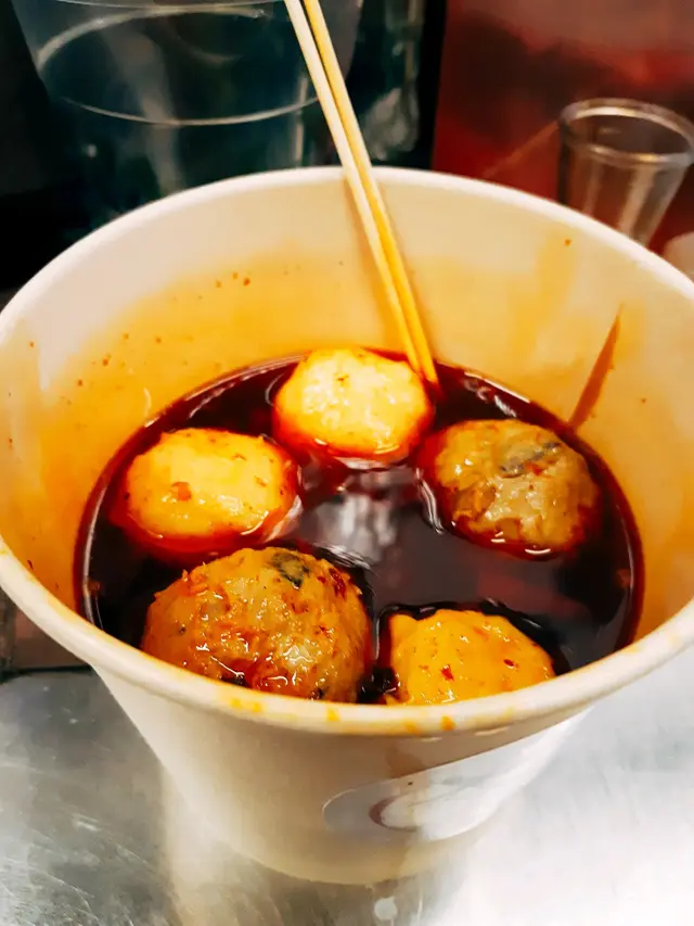 麻辣燒賣+ 墨魚丸+貢丸