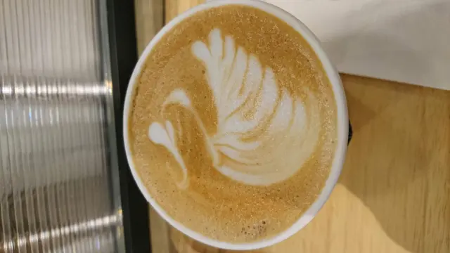 天鵝拉花latte! 