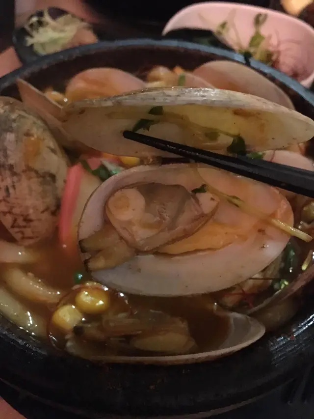 鮮活蜆石燒手打烏冬