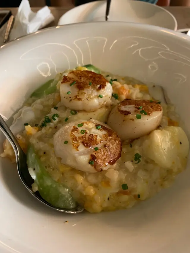 帶子魷魚意大利飯