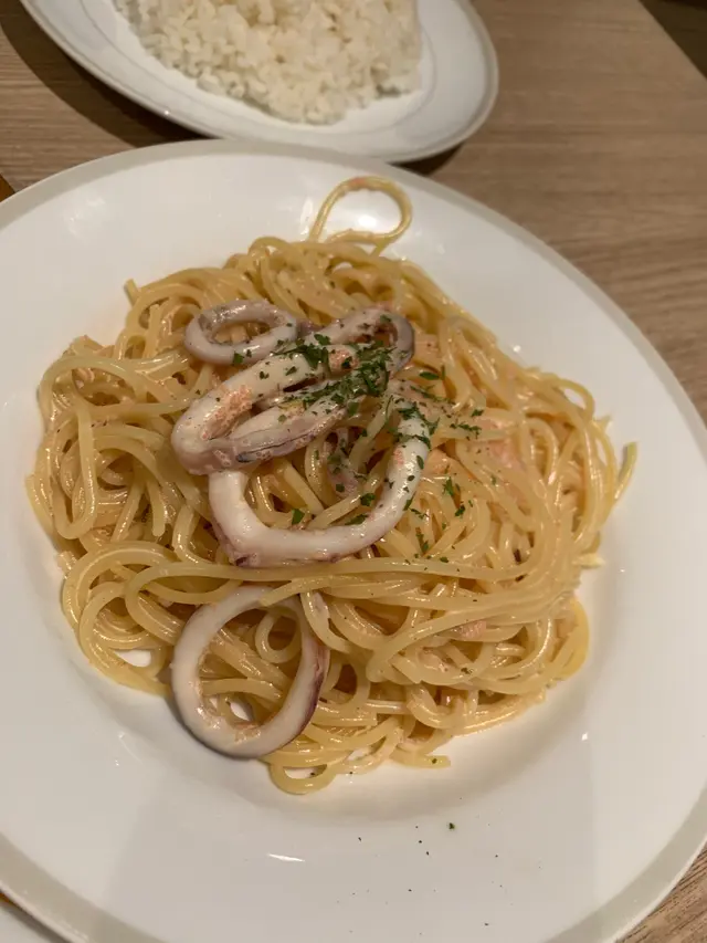 明太子魷魚蝦仁意粉