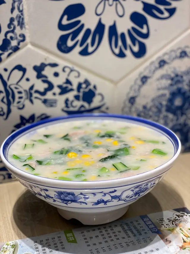 生菜粟米肉片粥