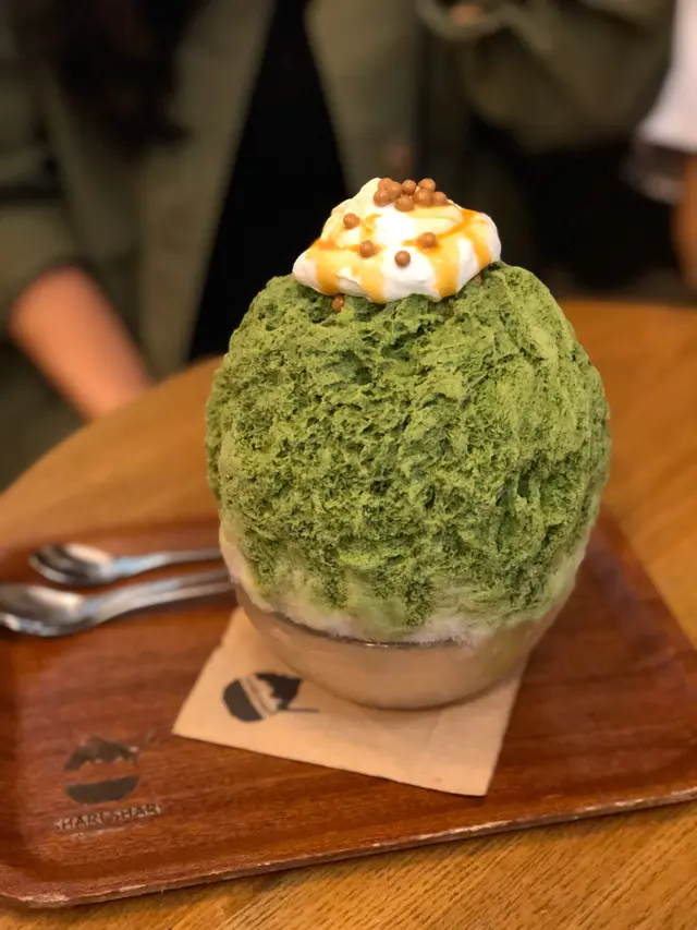 抹茶忌廉焦糖刨冰