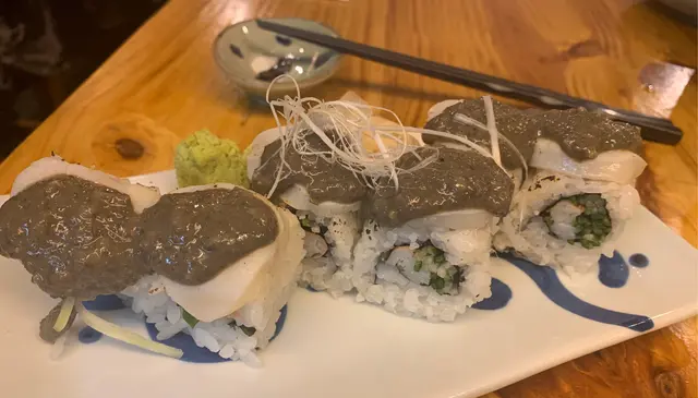 火炙北海道帆立貝蟹膏卷