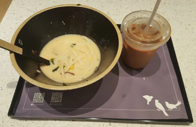 月見牛肉日式烏冬配凍咖啡