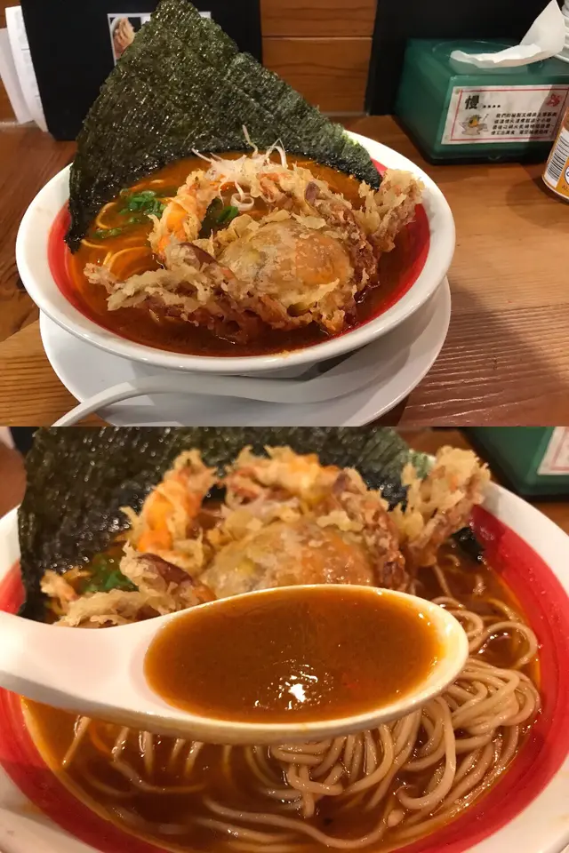 天婦羅軟殼蟹櫻花蝦湯拉麵