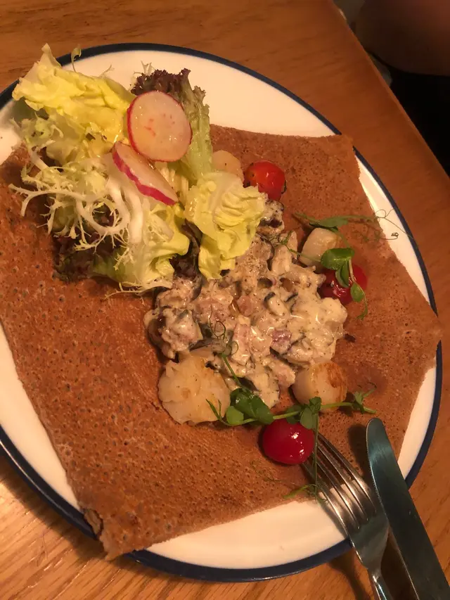 帶子蘑菇蕎麥餅