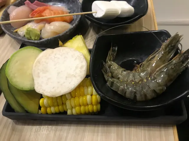蔬菜、大蝦