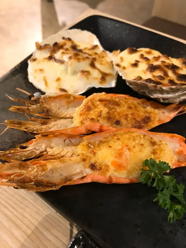 焗蝦、扇貝