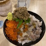 蟹膏，飛魚子，芥末八爪魚