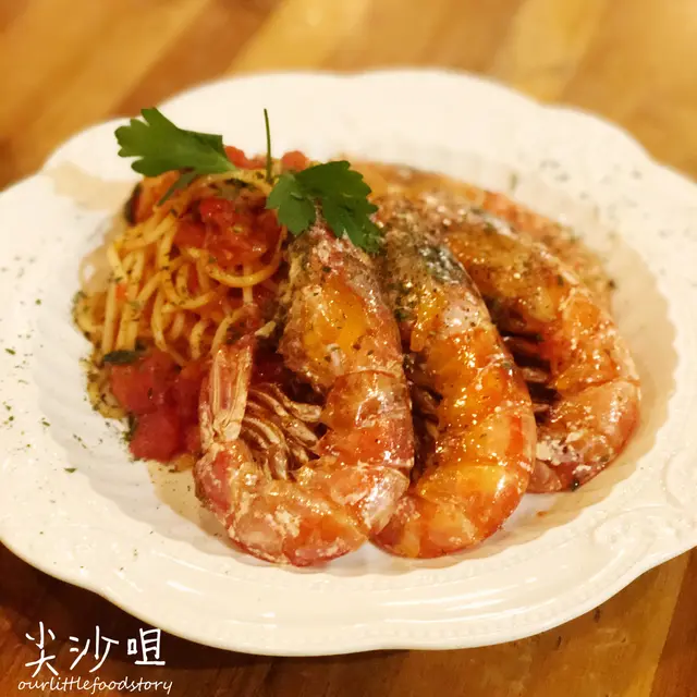 蒜辣天使紅蝦意粉