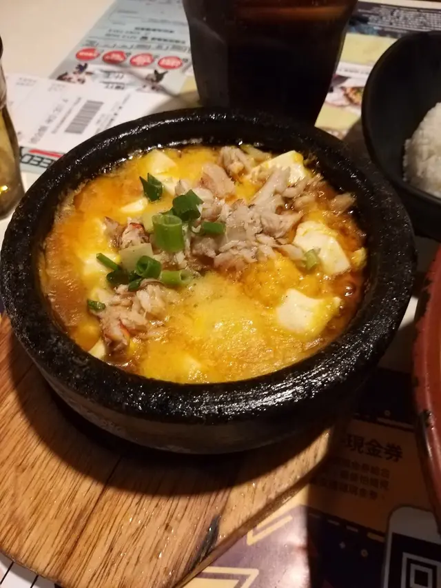 日式蟹粉豆腐鍋配飯