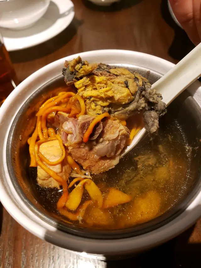 雪蓮子蟲草花燉竹絲雞