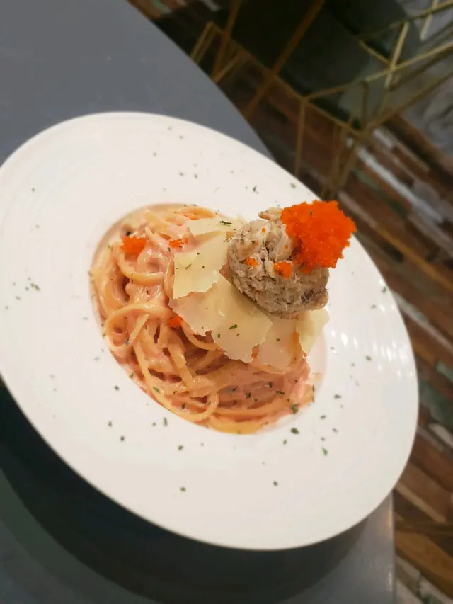 明太子蟹肉扁意粉