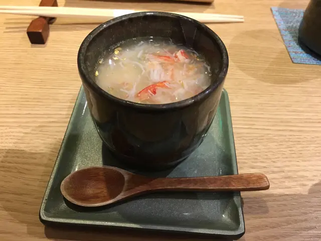 金箔蟹肉元貝茶碗蒸