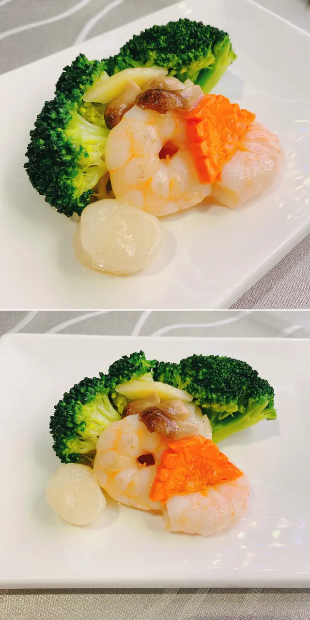 西蘭花炒帶子蝦仁