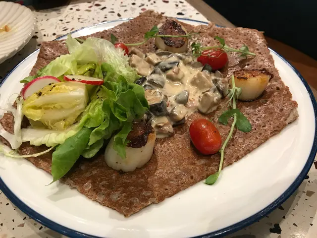 香煎帶子蕎麥薄餅